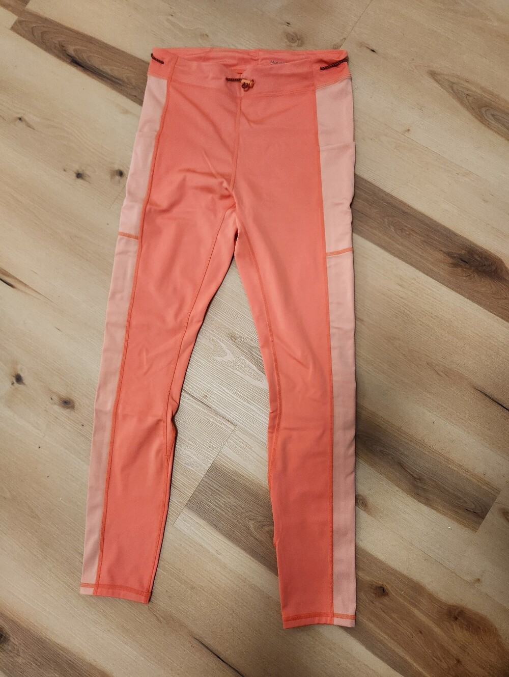 Coral Two-Tone Athletic Leggings